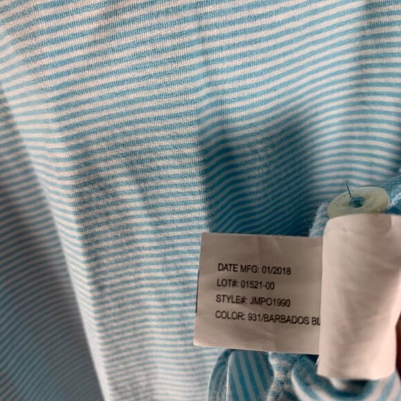 Johnnie-O Men's Short Sleeve Blue Dante Stripe The Original Polo Shirt Size 2XL - Picture 6 of 9